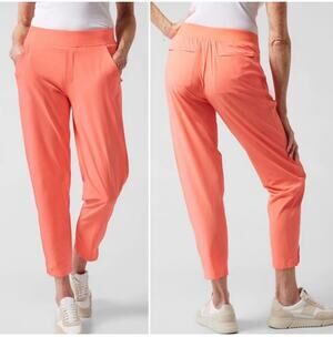 Athleta Pants Women 10 Coral Brooklyn Mid Rise Ankle City Classic Commute Casual